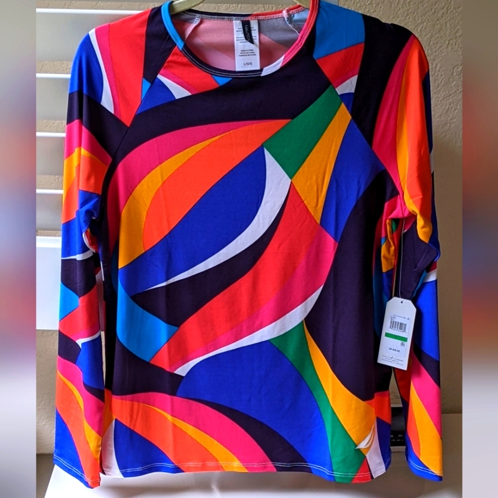 ❌NWT NAUTICA WOMEN'S LONG SLEEVE RASH GUARD UPF 30+ UV SUN PROTECTION B